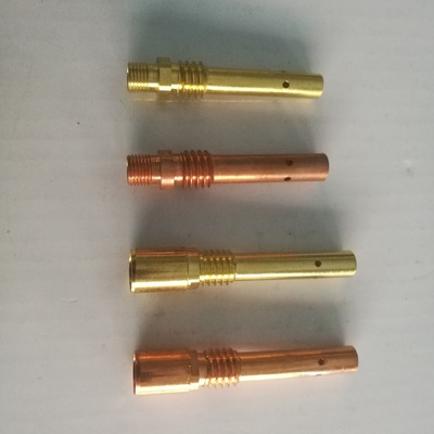 廠價低價批發(fā)氣保焊槍配件350A連桿內(nèi)/外絲接口紫/黃銅彩盒十只裝